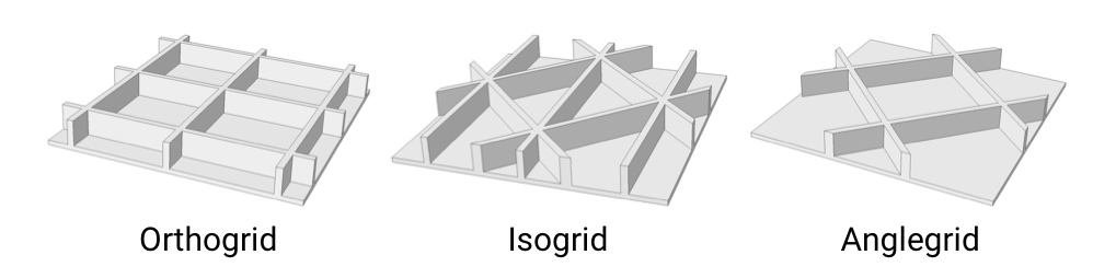 Different types of grid structures