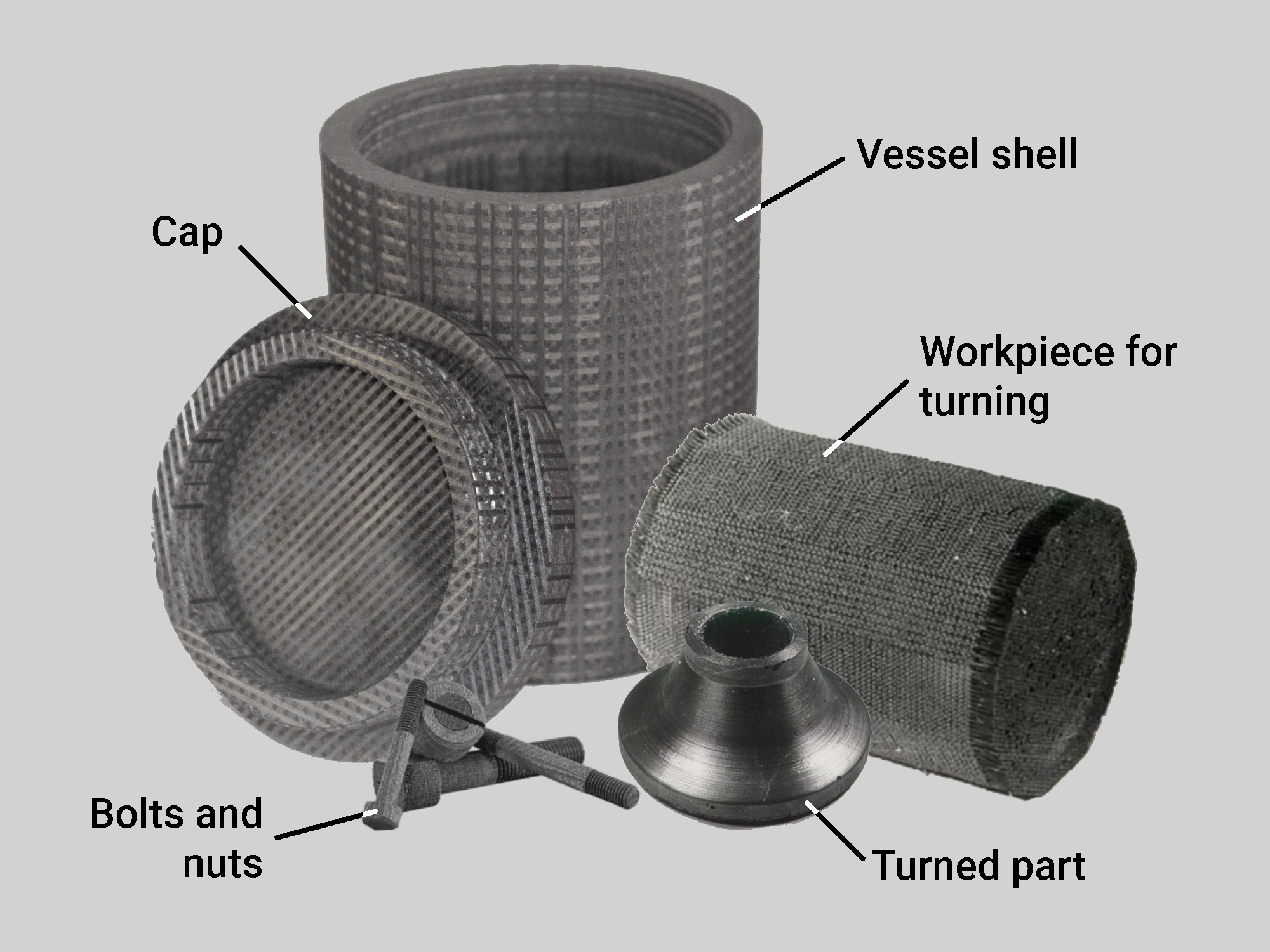 Examples of workpiece and parts made of C/C composites